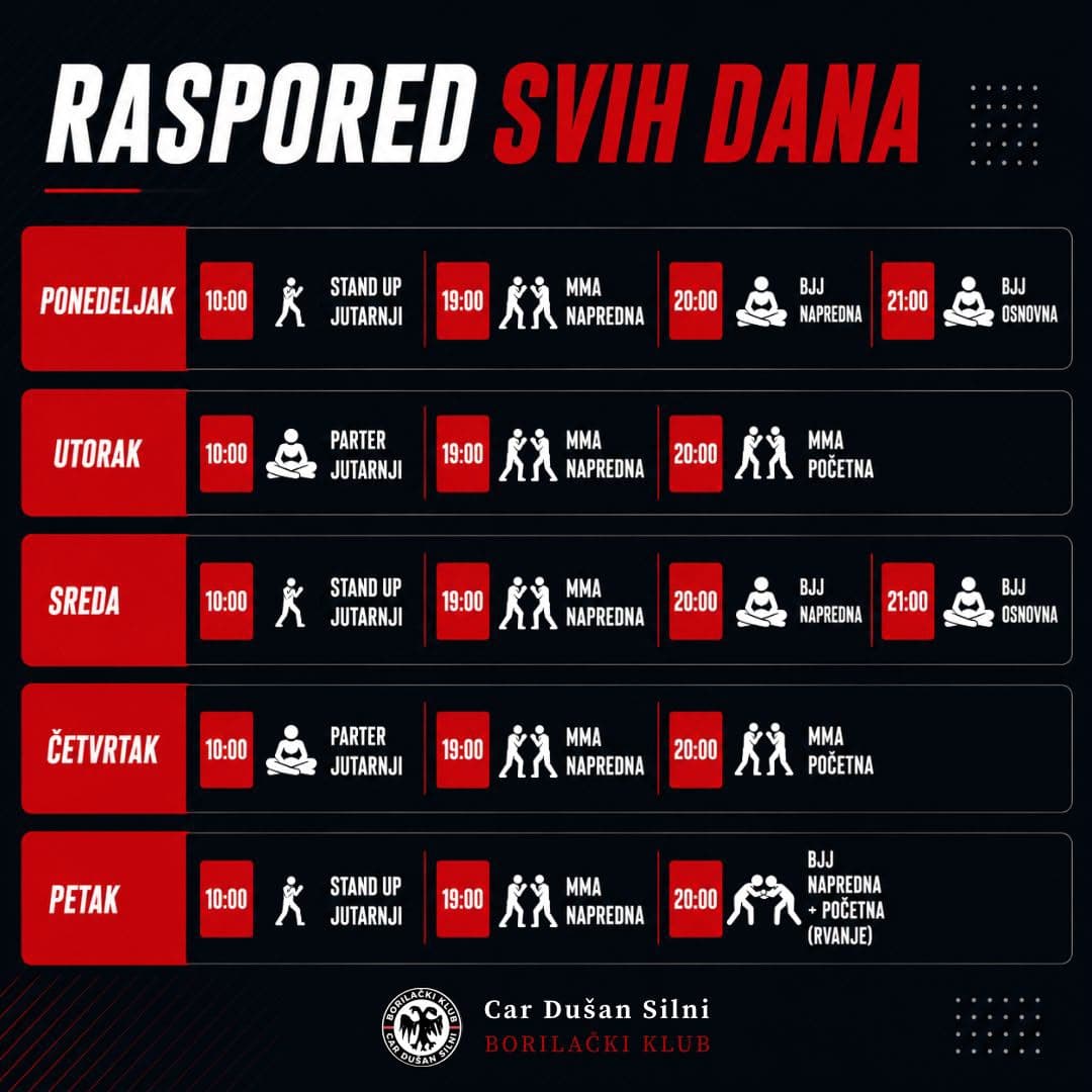 Group training schedule